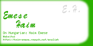 emese haim business card